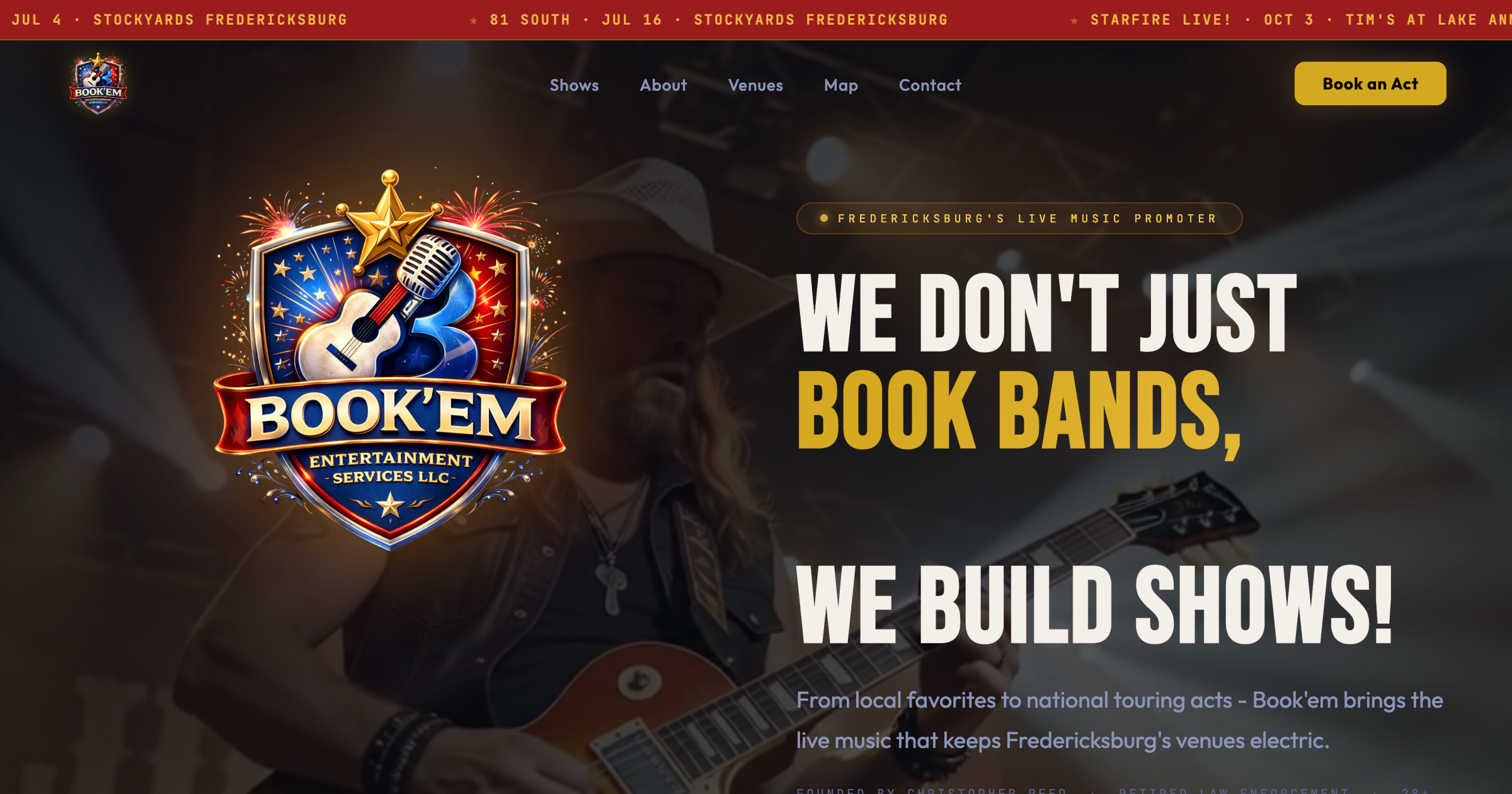 Book'em Entertainment Services site preview